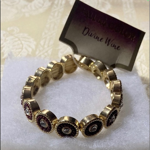 NWT FALL WITH COLOR DIVINE WINE STRETCH BRACELET - Picture 9 of 11